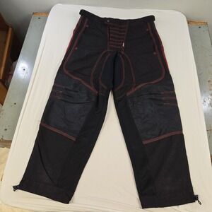 Vintage Dye Hybrid Paintball Pants Mens Small Black Red Core Division 2004 Mesh
